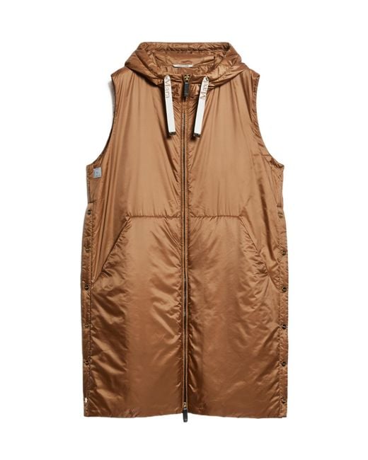 Max Mara Brown The Cube Zip-Up Drawstring Gilet