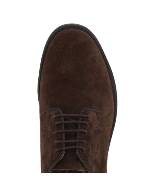 Church's Brown Almond Toe Lace-Up Shoes for men