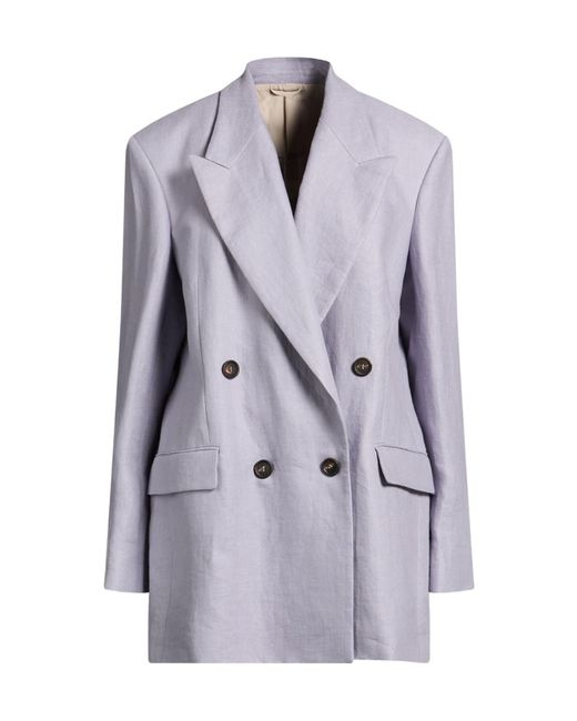 Brunello Cucinelli Purple Double-Breasted Blazer
