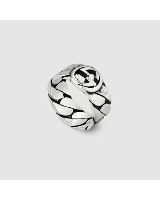 Gucci White Interlocking G Ring