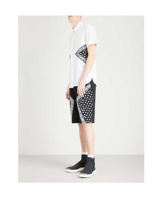 Neil Barrett White Short-Sleeved Lapel Shirt for men