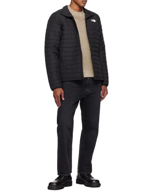 The North Face Black Canyonlands Quilted Logo-Print Padded Jacket for men