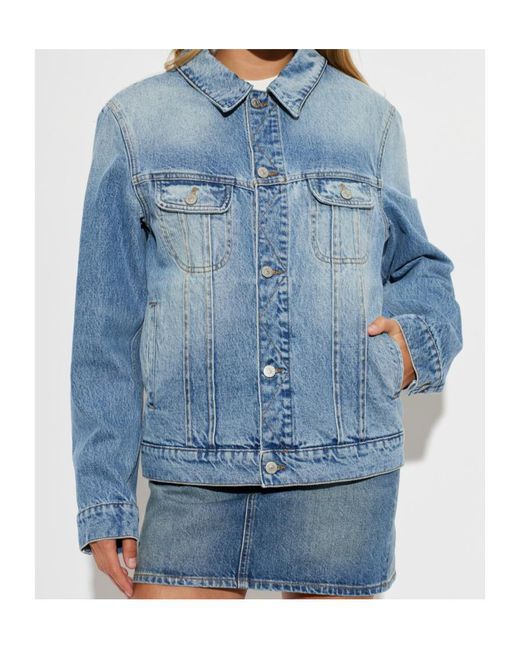 MM6 by Maison Margiela Blue Long-Sleeve Denim Jacket