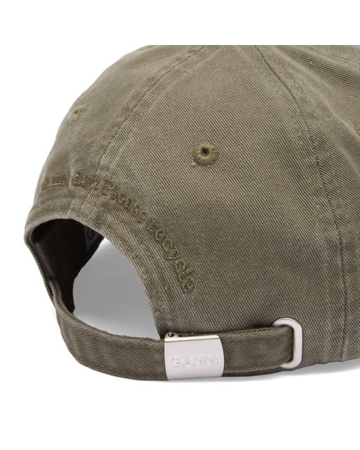 Ganni Multicolor Logo-Embroidered Baseball Cap