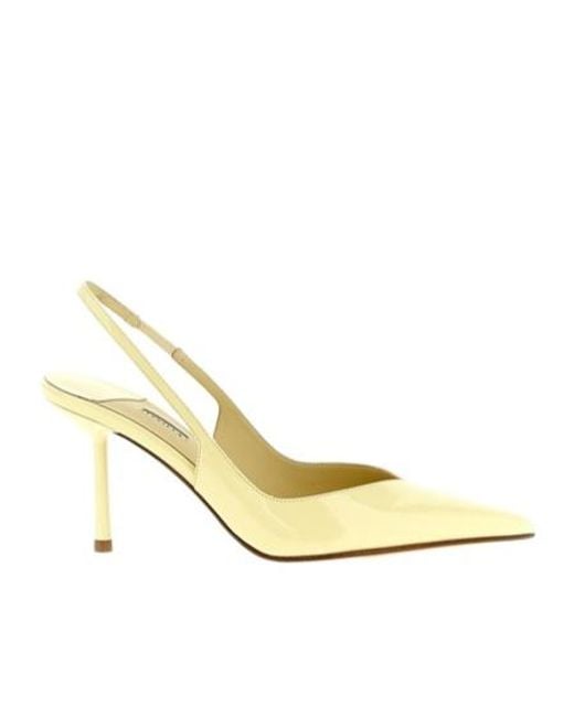 Le Silla Metallic Vivienne Pointed-Toe Slingback Pumps