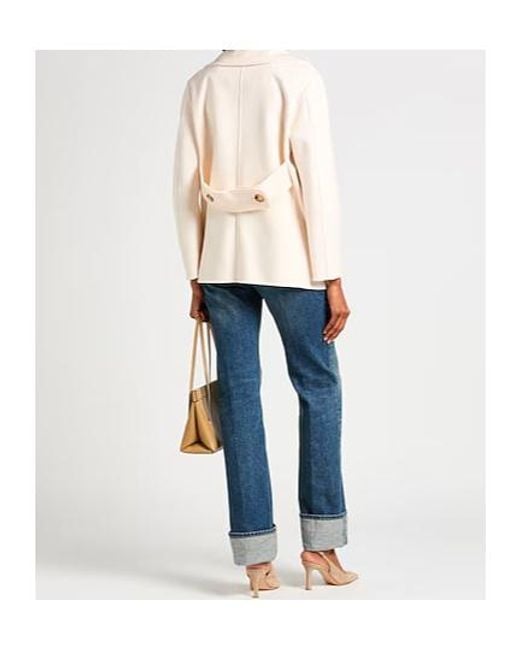 Max Mara Natural Short Double-Breasted Coat