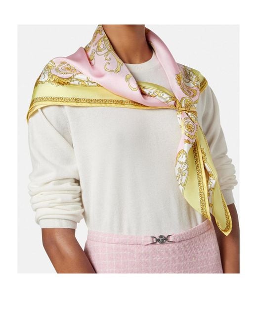 Versace Natural All Over Baroque Printed Scarf