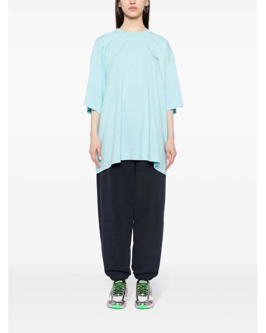 Vetements Blue Logo-Embroidered Track Pants for men