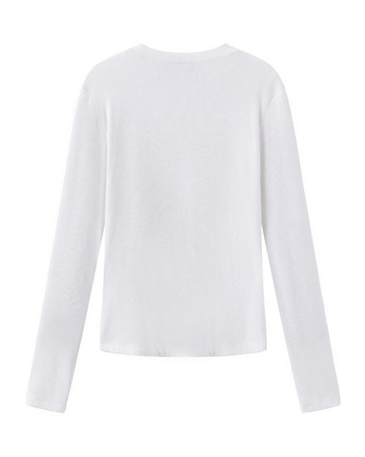 Marissa Chiara White Long-Sleeved T-Shirt