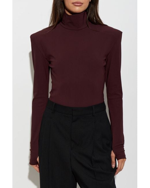 IRO Purple Long-Sleeve Bodysuit