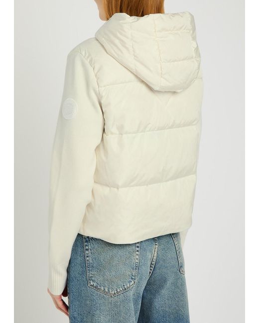 Canada Goose White Hooded Down Jacket