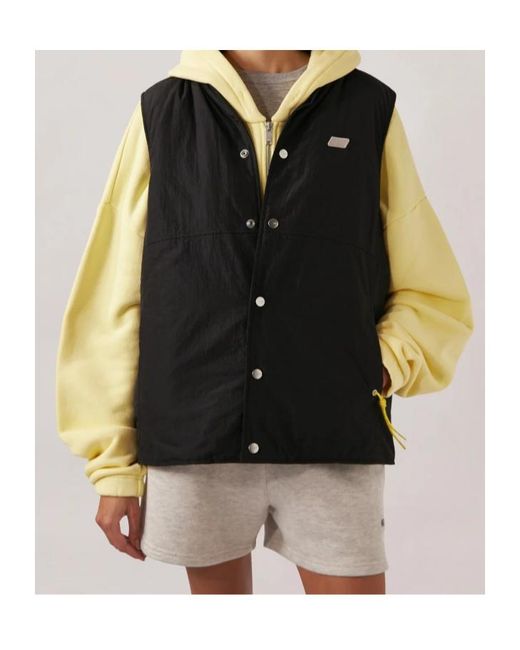 Autry Black Stand-Collar Padded Gilet for men