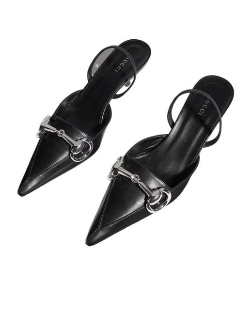 Gucci Black Boulevard Slingback Pump