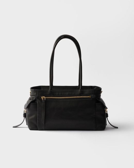Prada Black Explore Medium Nappa Leather Tote Bag