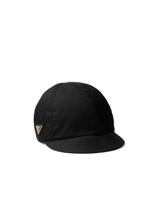 Prada Black Logo-Plaque Baseball Hat