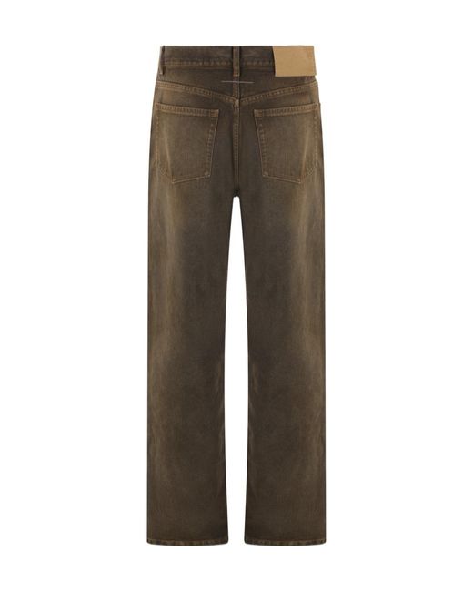 MM6 by Maison Margiela Gray Straight-Leg Ripped Denim Jeans for men