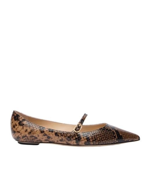 Stuart Weitzman Brown Emilia Mary Jane Flat