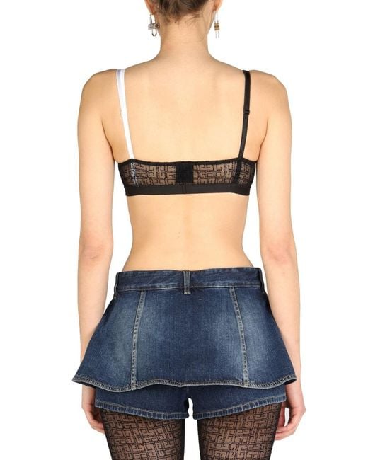 Givenchy Blue Patterned Bra