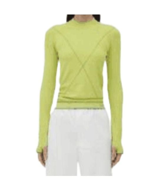 Bottega Veneta Yellow Round-Neck Knitwear