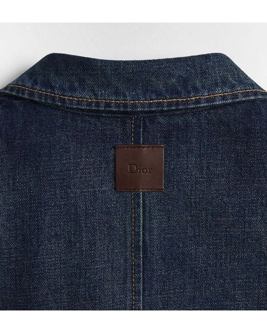Dior Blue Double-Breasted Suit Jacket for men