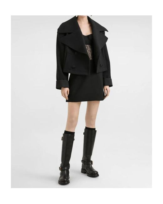 Dolce & Gabbana Black Basque Crepe Mini Skirt