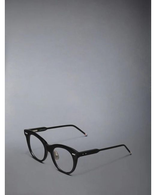 Thom Browne White Eyewear Cateye-Frame Glasses for men