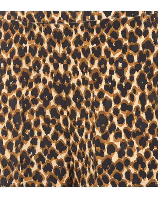 Etro Natural Leopard-Print Trousers