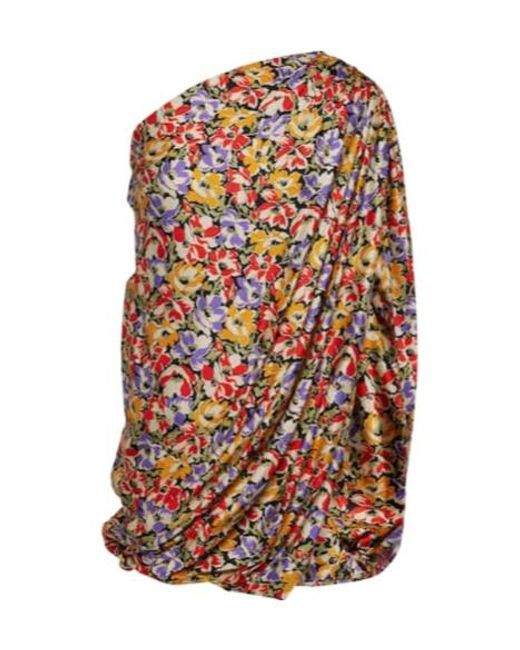 Stella McCartney Multicolor Floral One-Shoulder Minidress