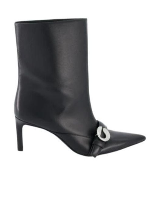 Coperni Black Ankle Heeled Belt Boots