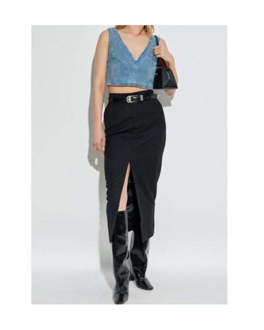 IRO Blue V-Neck Denim Top