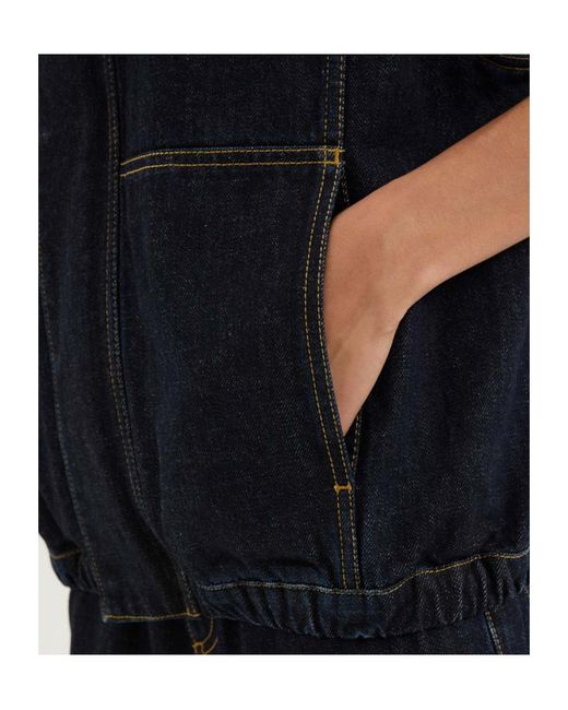 1989 STUDIO Black Collared Denim Vest