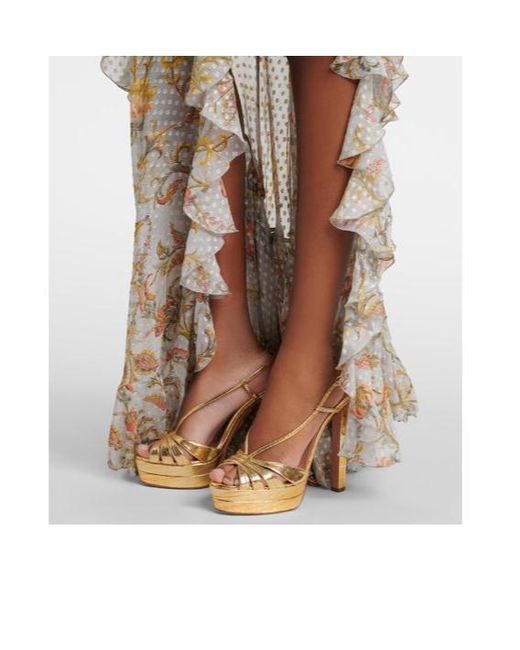 Aquazzura Metallic High-Heel Sandals