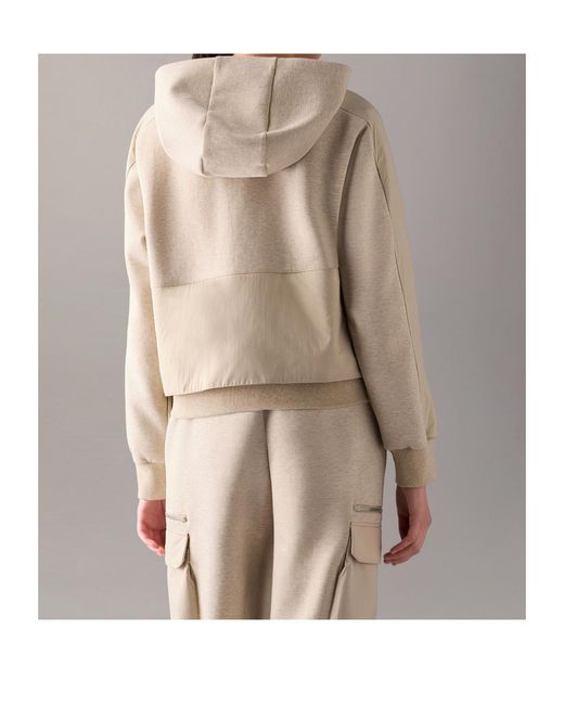 Moose Knuckles Natural Half-Zip Hoodie
