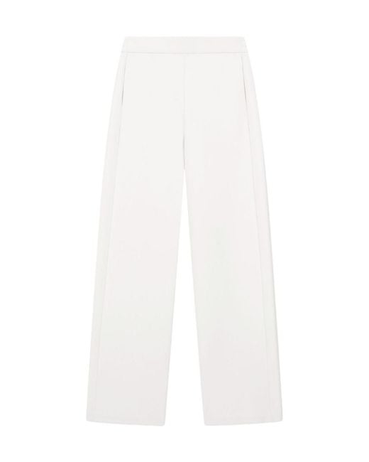 Emporio Armani White Elastic-Waist Trousers
