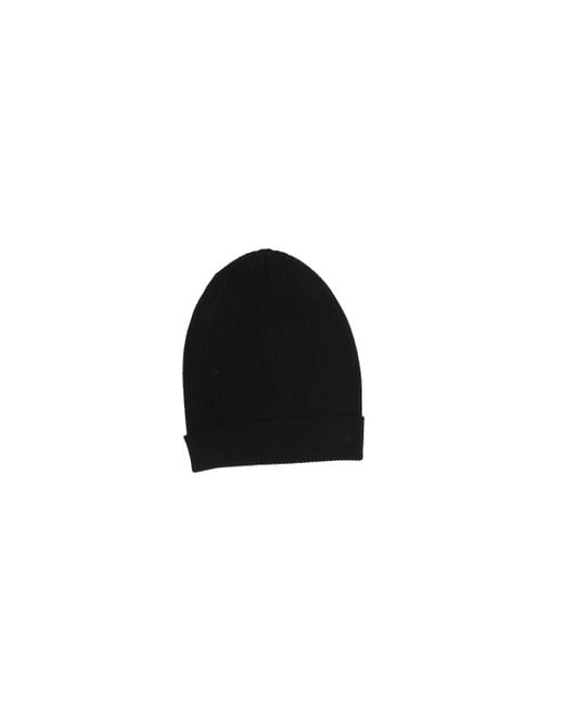 Rick Owens Black Ribbed Hat for men