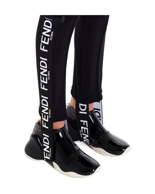 Fendi Blue Elastic Strap Feet Leggings for men