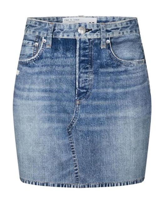 Rag & Bone Blue Multi-Pocket Skirt