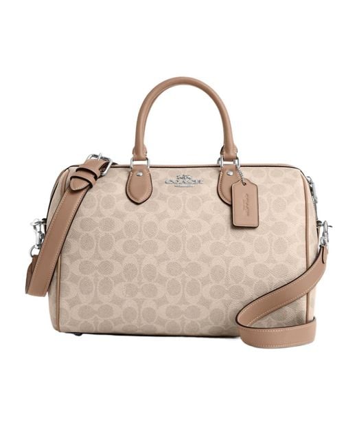 COACH Natural Rowan's Large Iconic Canvas Bag