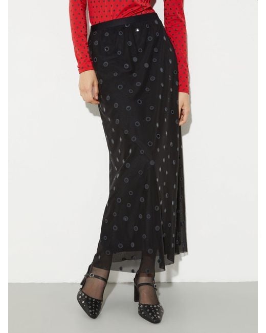 MAX&Co. Black Tulle Knitted Skirt