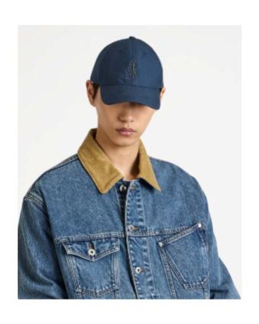 J.W. Anderson Blue Jw Anderson Logo Embroidered Curved Peak Cap for men