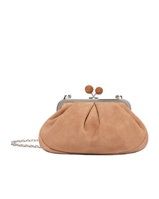 Weekend by Maxmara Natural Small Suede Pasticcino Bag