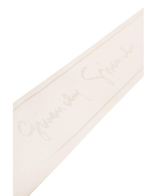 Givenchy White Letter Pattern Scarf