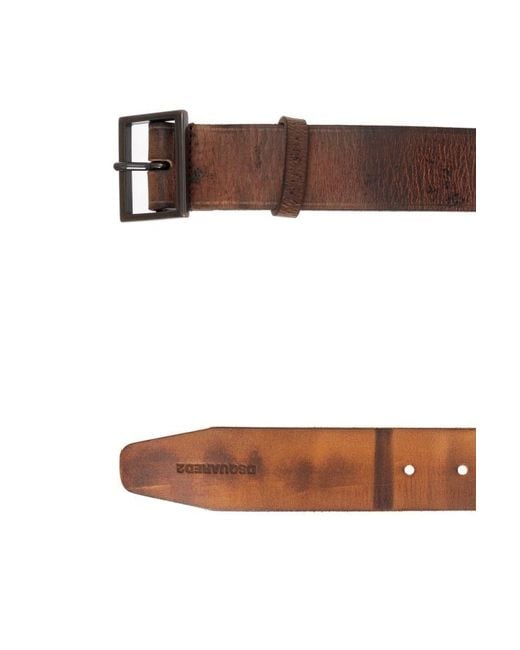 DSquared² Brown Buckled Belt for men