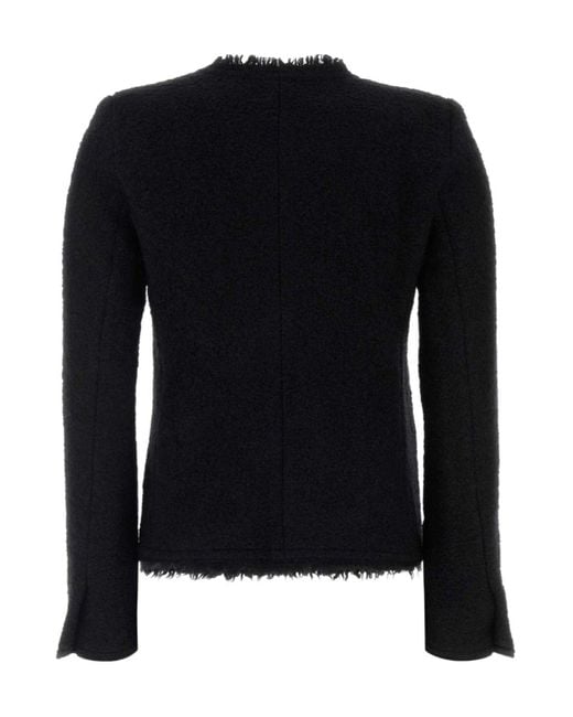 Isabel Marant Black Raw Edge Buttoned Jacket