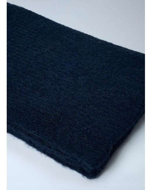 Dries Van Noten Blue Knitted Scarf for men