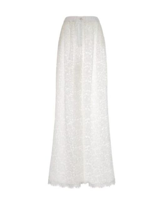 Dolce & Gabbana White Wide-Leg Casual Pants