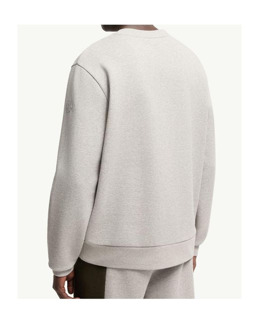 Moncler White Monduck Cotton Sweatshirt for men