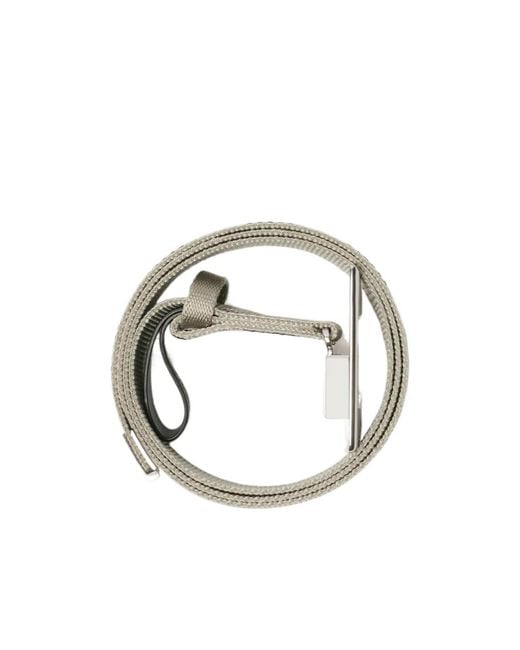 Burberry White Check Webbing Shield Belt