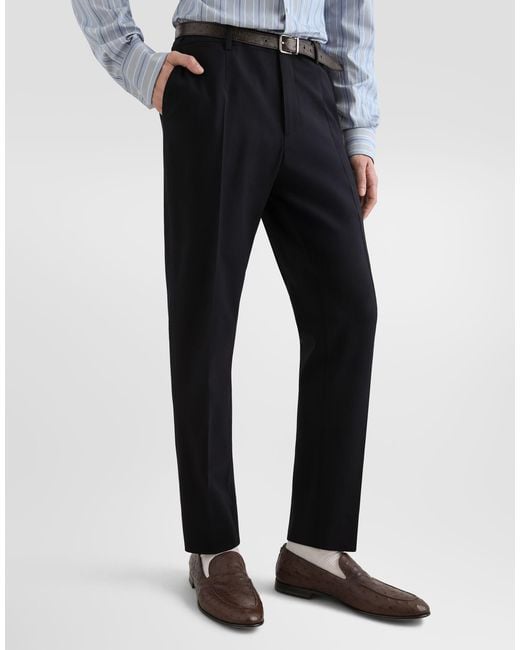 Dolce & Gabbana Black Peak-Lapel Single-Breasted Suit for men