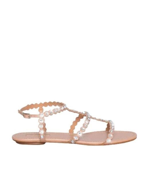Aquazzura Multicolor Tequila Embellished Sandals